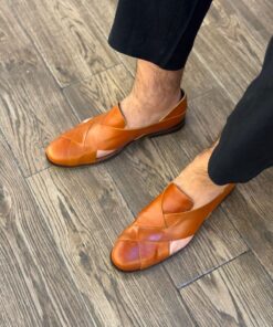 Alternative view of Sandalia cruzada piel miel