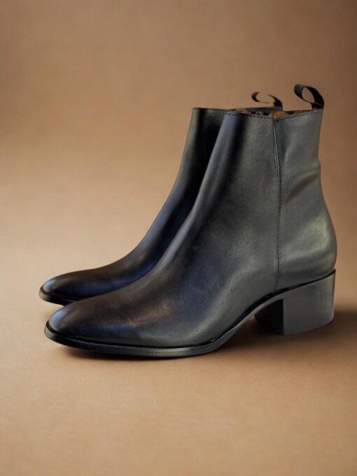 Bota piel negro