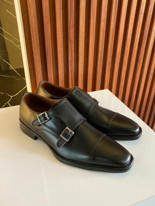 Zapato monk piel negro