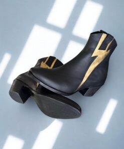 Alternative view of Bota piel negro/oro