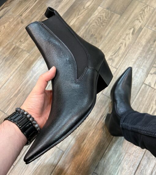 Bota puntal piel negro