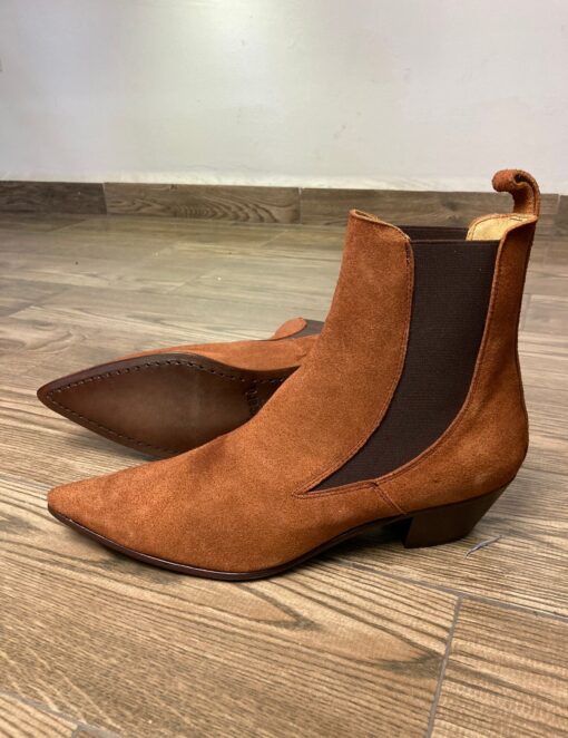 Bota puntal gamuza miel