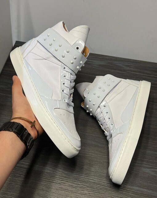 Tenis tipo botín blanco