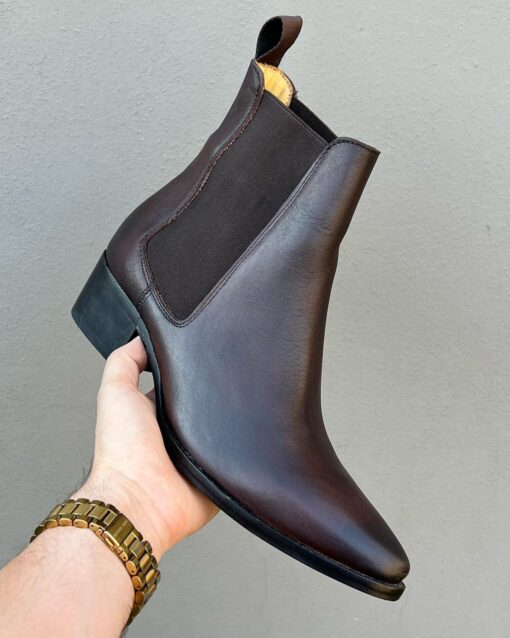 Bota piel chocolate
