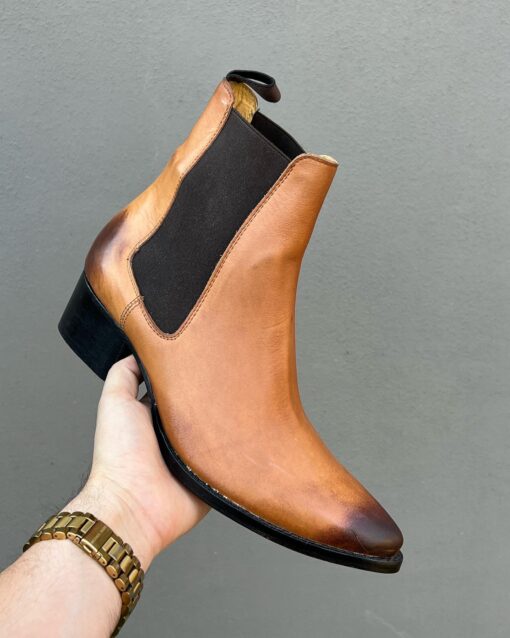 Bota piel miel