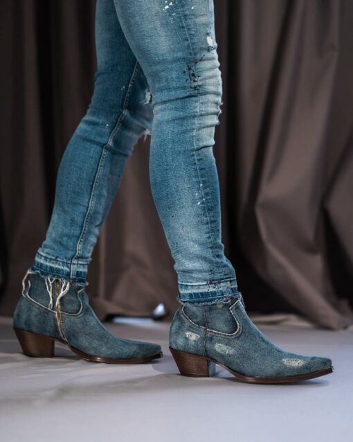 Bota mezclilla ripped