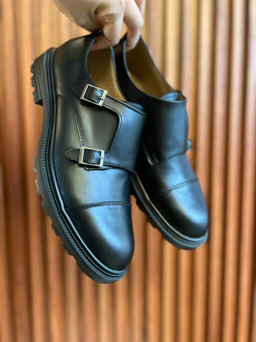 Zapato monk piel negro