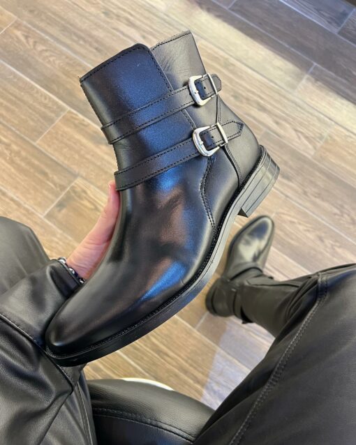 Bota piel negro