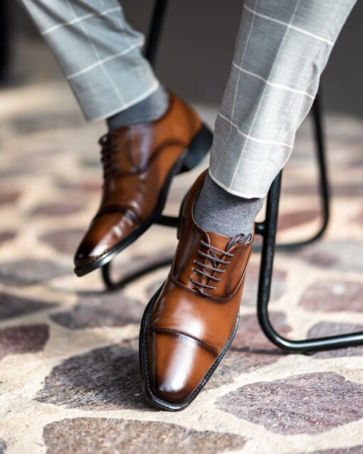 Zapato agujeta piel maple