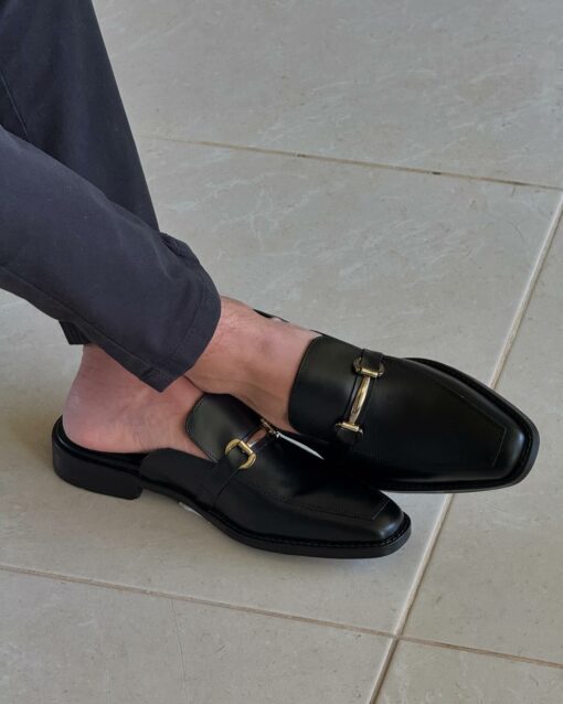 Mule piel negro