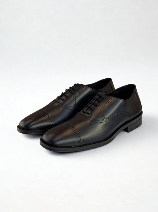 Zapato agujeta piel color negro