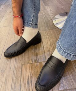 Mocasin piel negro