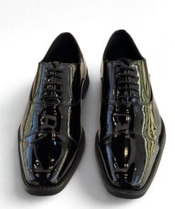 Alternative view of Zapato agujeta charol negro