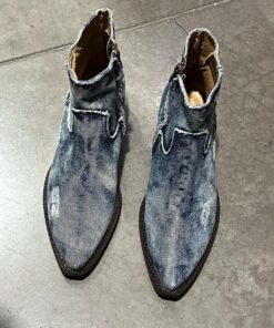 Bota mezclilla tacón cubano - Imagen 5