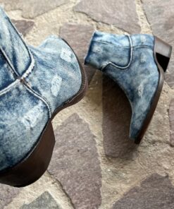 Bota mezclilla tacón cubano - Imagen 4